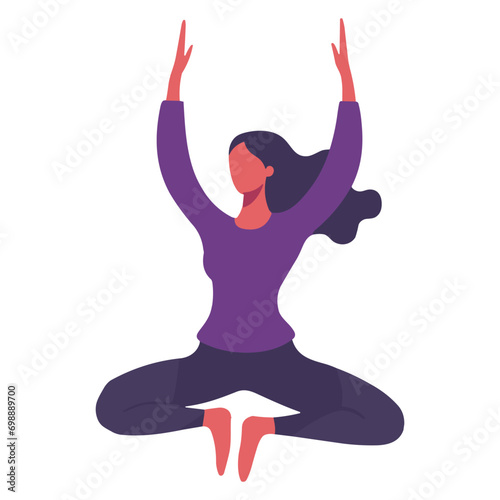 Active female performing yoga exercise