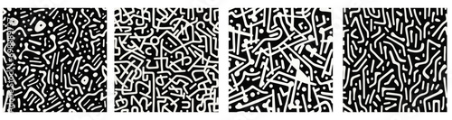 Scattered Geometric Line Shapes. Abstract Background
