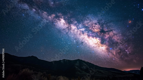 Mesmerizing Night Sky: Milky Way Cosmic Tapestry