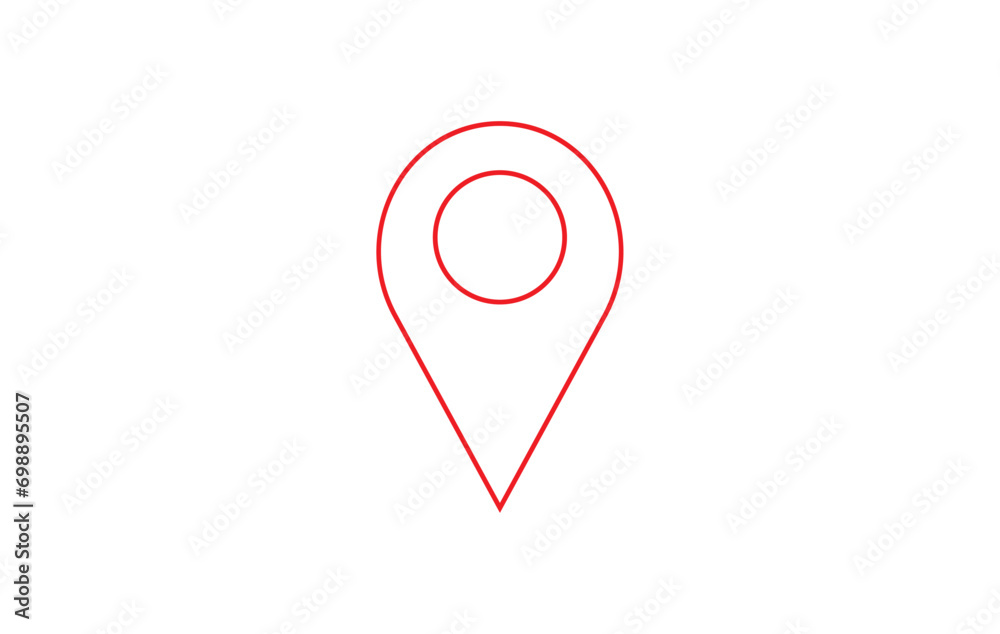 Map pointer icon. location symbol. Flat design. trendy style illustration on white background. Map pointer icon. location symbol. Flat design. trendy style illustration on white background.