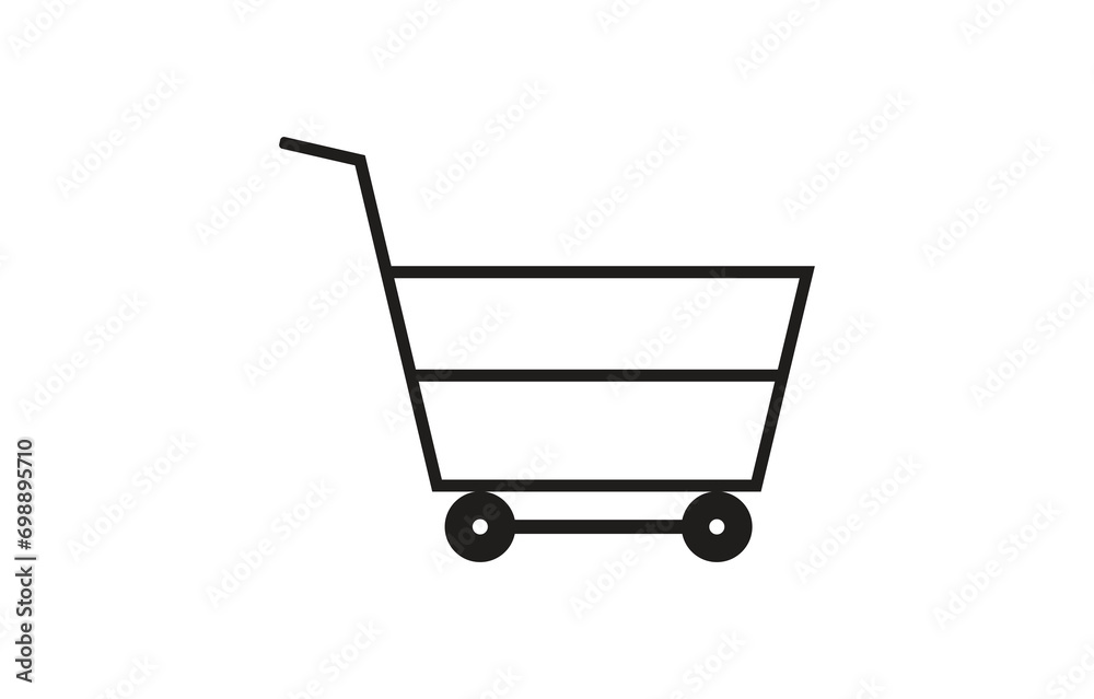 shopping cart icon isolated on white background shopping cart icon isolated on white background