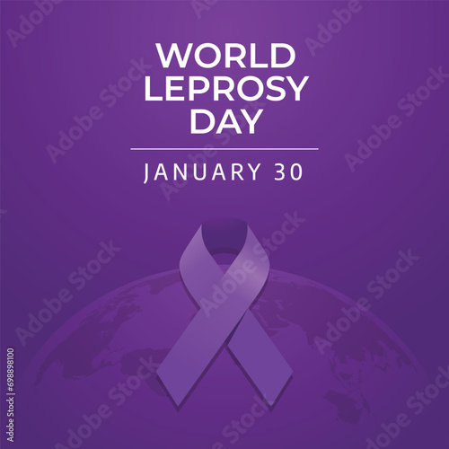 Ideal for World Leprosy Day celebrations, this vector graphic depicts the disease. photo