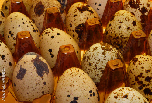 quail eggs isolated on white background