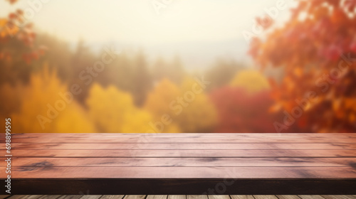 Empty wooden table