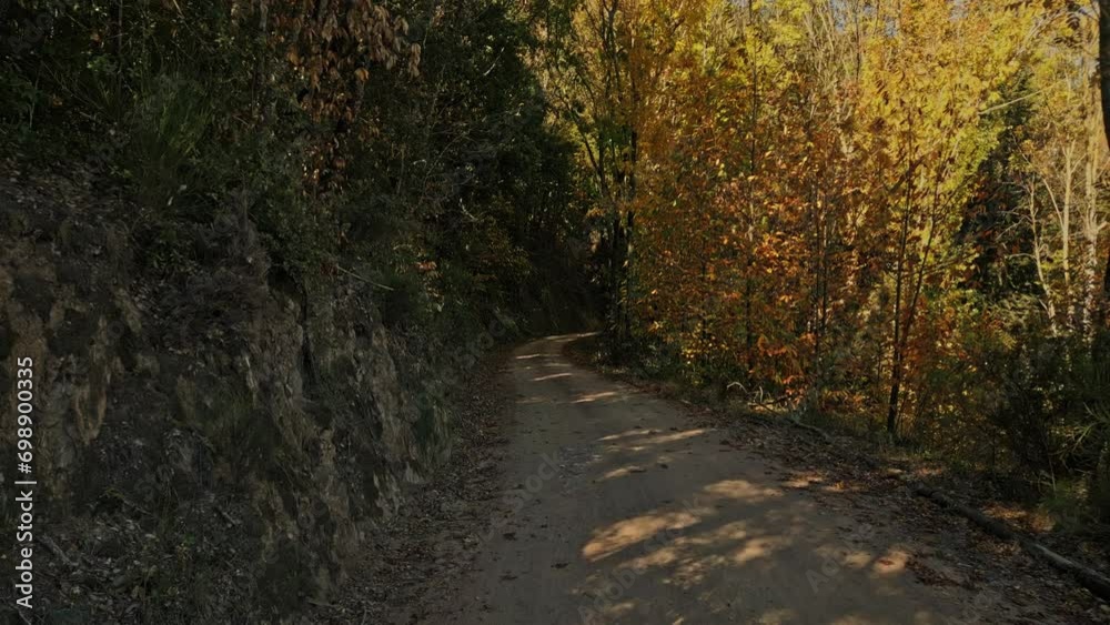 Beautiful landscapes and autumn roads in Arbucies, Girona, Spain Beautiful landscapes and autumn roads in Arbucies, Girona, Spain