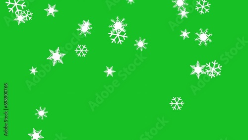 Wallpaper Mural Falling snowflakes motion graphics with green screen background Torontodigital.ca