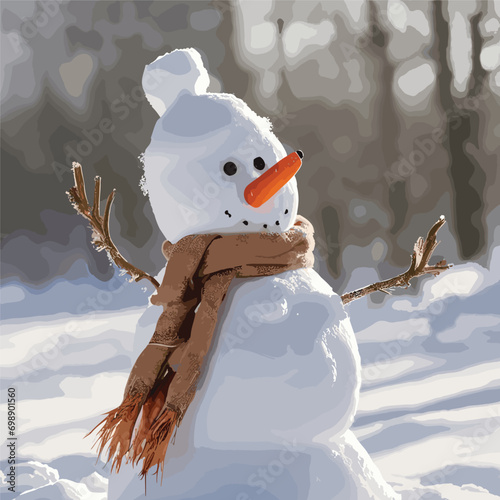 snowman in the snow