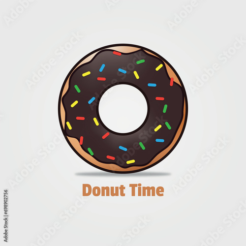 Donut with chocolate coverage