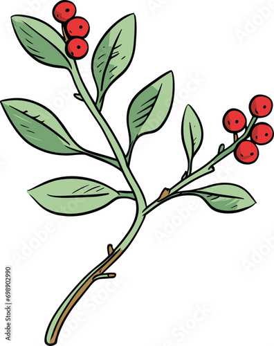 투명한 배경 위에 나뭇가지 일러스트