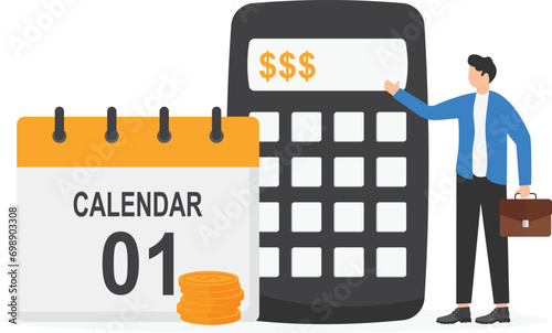Payment date or payday. Payday illustration concept for business banner, website or landing page

