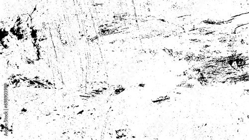 Black and white pattern. Monochrome abstract texture. Background of cracks, scuffs, chips, stains, ink spots.  Distress or dirt and damage effect concept