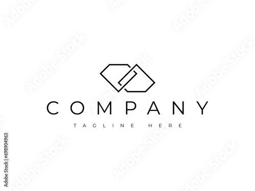 double diamond or infinity diamond logo design
