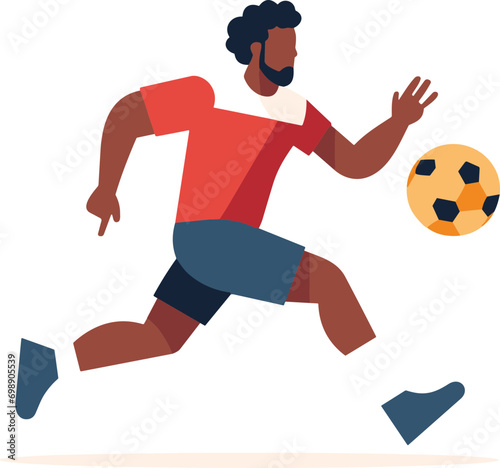 축구하는 남자 일러스트