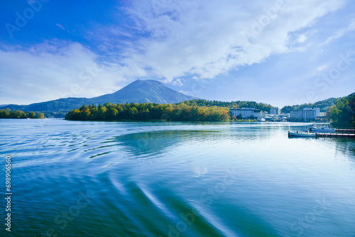 Lake Akan in Autumn, Kushiro city, Hokkaido prefecture, Japan. photo