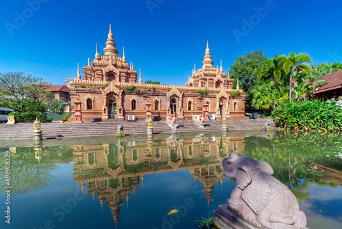 Dai-style architecture in Xishuangbanna, Yunnan, China. photo