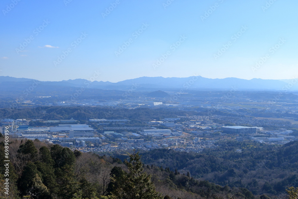 滋賀県　十二坊の山頂からの風景