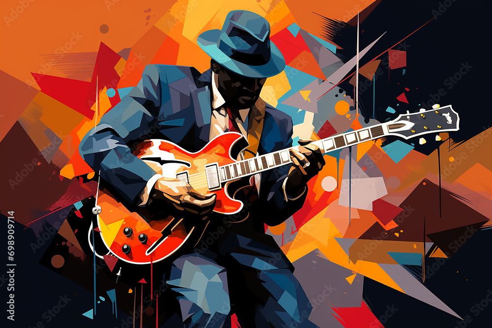 Obraz premium Digital illustration about guitar.