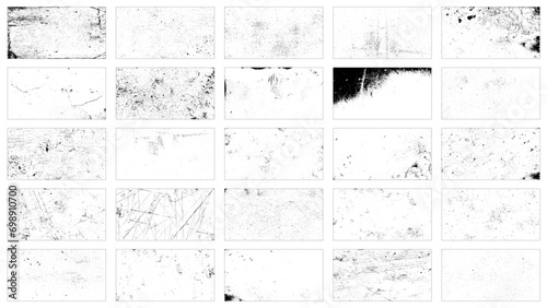 Set of Grunge textures. Abstract monochrome background. Image includes a effect the black and white