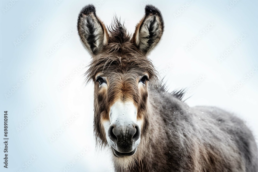 Donkey isolated on a white background 