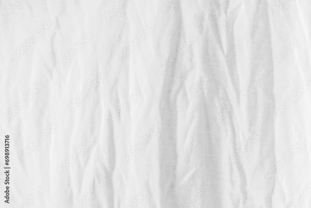 Fototapeta premium Texture wrinkles white cotton pattern background