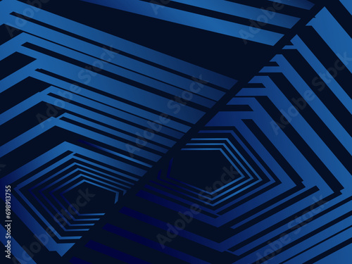Premium background design with diagonal dark blue stripes pattern. Vector horizontal template for digital lux business banner, contemporary formal invitation, luxury voucher, prestigious gift certific photo