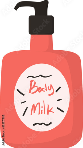 body milk skincare illustration