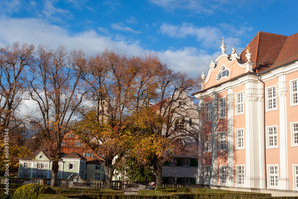 New Castle in Meersburg illuminated by the autumn sun New Castle in Meersburg illuminated by the autumn sun