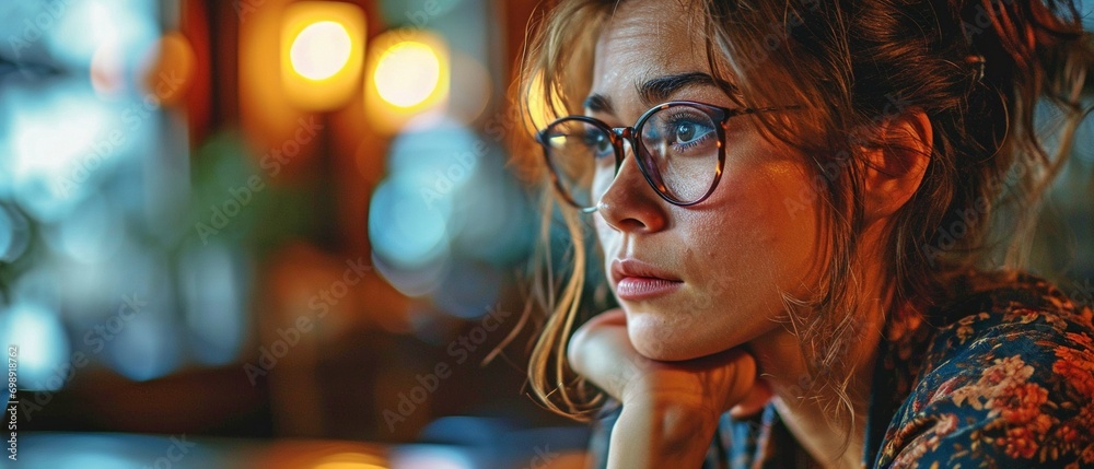Businesswoman under stress while running her company.