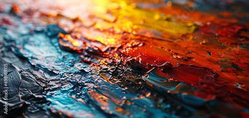 Colorful Abstract Artwork with a Rainbow of Colors