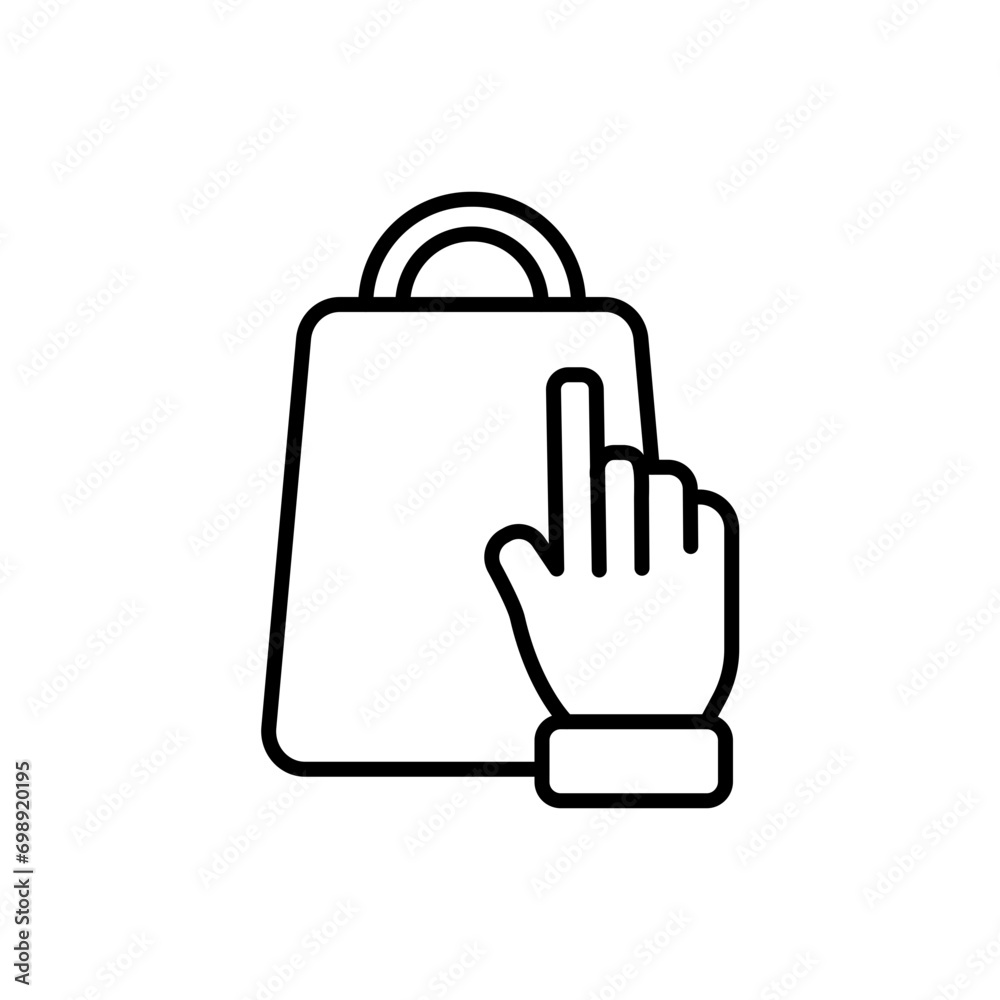 Shopping bag outline icons, minimalist vector illustration ,simple transparent graphic element .Isolated on white background Shopping bag outline icons, minimalist vector illustration ,simple transparent graphic element .Isolated on white background
