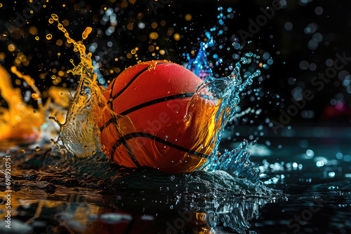 basketball colorful on background © Tidarat