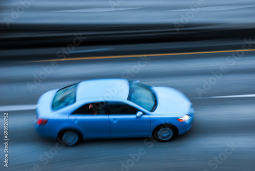 fast moving car
