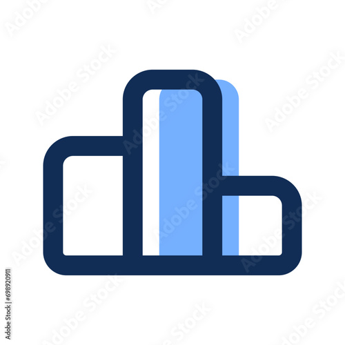 podium filled line icon