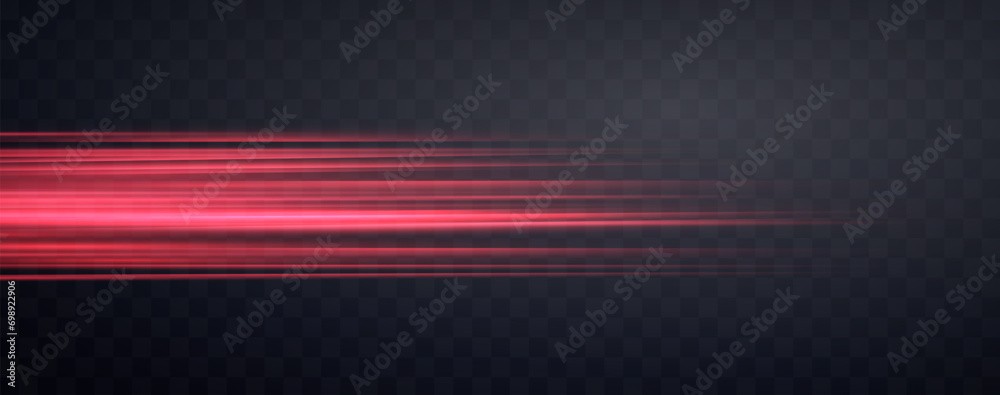 Speed rays, velocity light neon flow, zoom in motion effect, red glow speed lines, colorful light trails, stripes. Abstract background, vector illustration. Speed rays, velocity light neon flow, zoom in motion effect, red glow speed lines, colorful light trails, stripes. Abstract background, vector illustration.