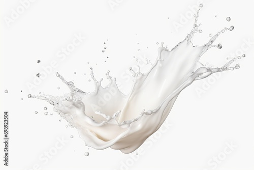 Milk splash isolated on transparent or white background,