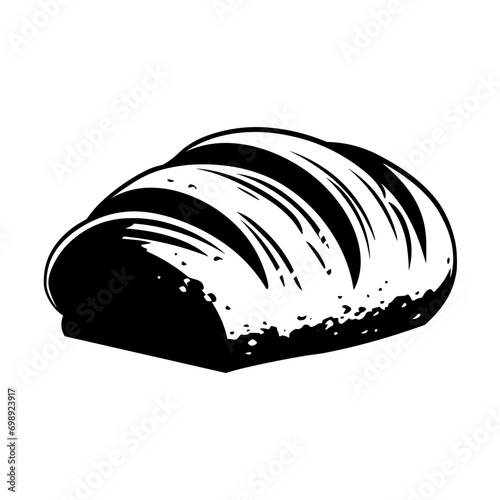 "Artistic Pictogram Icon of Bread, Exquisitely Rendered to Celebrate the Rustic Charm and Heartwarming Essence of this Staple Food."
