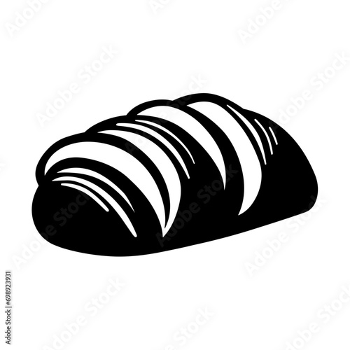 "Artistic Pictogram Icon of Bread, Exquisitely Rendered to Celebrate the Rustic Charm and Heartwarming Essence of this Staple Food."