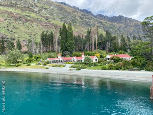 Walter Peak High Country Farm, a traditional New Zealand station that has been converted into accommodation for tourists.  photo