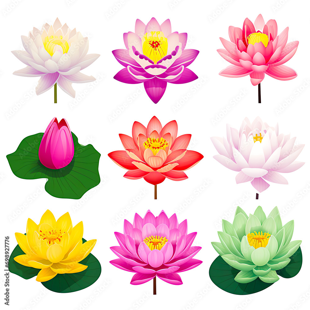 Blooming Lotus Flowers in a Tranquil Garden Pond Spiritual Beauty of Nature's Harmony, Generative Ai