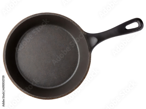 Empty cast iron pan - isolated