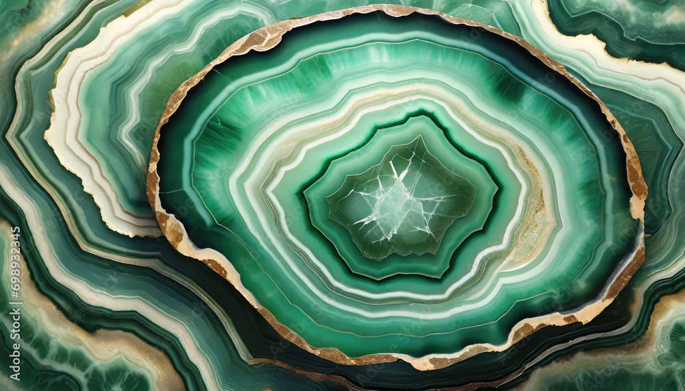 Fototapeta premium Agat zielony, kamień szlachetny, dekoracja ścienna, generative ai
