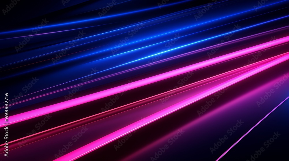 Neon blue and pink color strip wave paper on black. Abstract horizontal background Neon blue and pink color strip wave paper on black. Abstract horizontal background