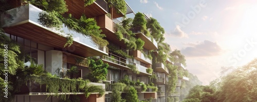 housing sustainability ,net zero carbon negative forest nature Biodiversity Diversity ,Generative AI © kanesuan