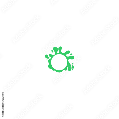 green splash slime vector set set