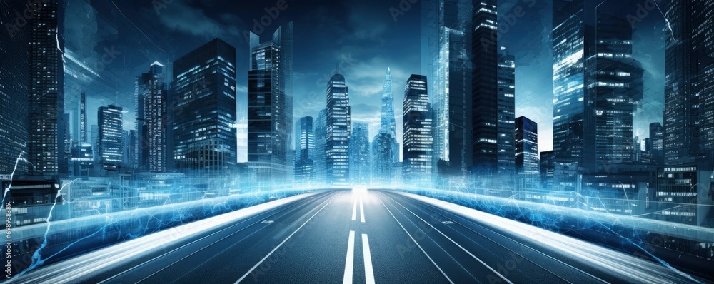 Obraz premium smart city ,Generative AI