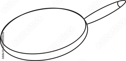 pan kitchenware outline