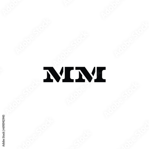 Letter MM Logo Monogram Double M Logo. Abstract letter M logotype. Modern logo idea sign. Universal emblem vector icon. 