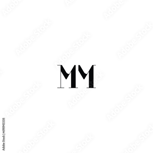 Letter MM Logo Monogram Double M Logo. Abstract letter M logotype. Modern logo idea sign. Universal emblem vector icon. 