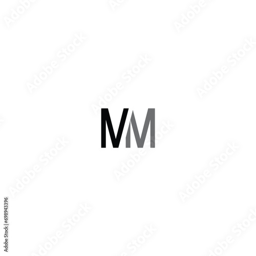 Letter MM Logo Monogram Double M Logo. Abstract letter M logotype. Modern logo idea sign. Universal emblem vector icon. 