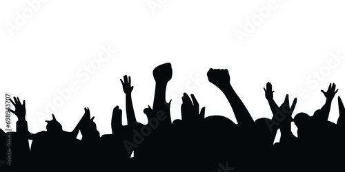 Black and white vector illustration of people partying